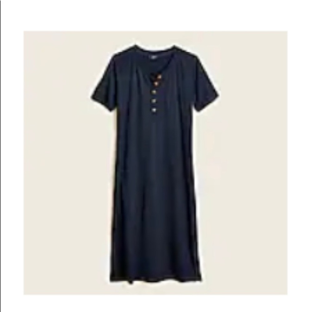 MIDI Henley knit t shirt dress
